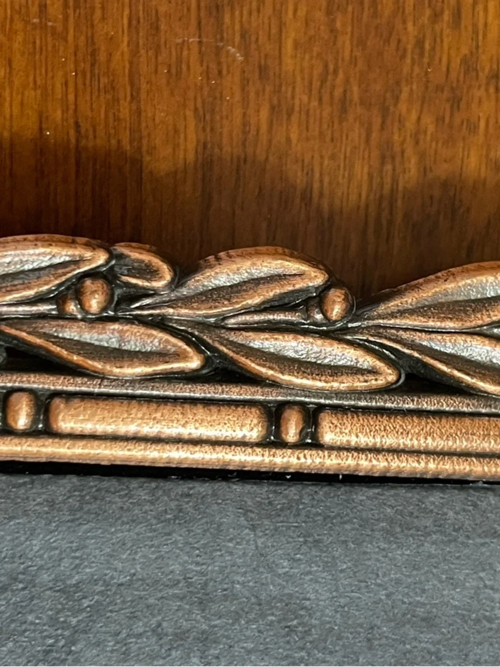 Vintage Ornate Heavy Cast Metal 3.5x5 Photo Frame Copper Bronze Tone